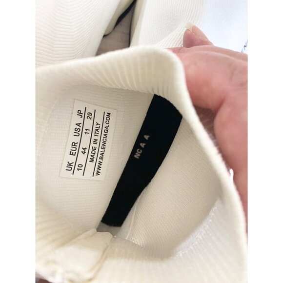 Balenciaga Men's White Speed Cloth Trainers Boots - 11 - Picture 12 of 14